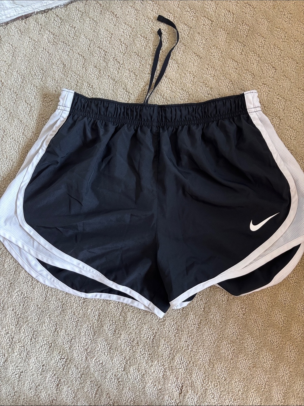 Dri-fit Nike Black Athletic Shorts with White Trim